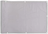 vidaXL Gartenzaun Balkon-Sichtschutz Grau 600x120 cm PVC, (1-St)