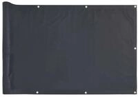 vidaXL Gartenzaun Balkon-Sichtschutz Anthrazit 400x120 cm PVC, (1-St)