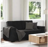 vidaXL Sofa, 2-Sitzer-Sofa Schwarz 140 cm Samt
