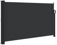 vidaXL Seitenmarkise Sichtschutz Windschutz Ausziehbar Schwarz 120x300 cm