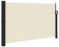 vidaXL Seitenmarkise Sichtschutz Windschutz Ausziehbar Creme 120x500 cm