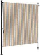 vidaXL Markise Au&szlig;enrollo Gelb und Wei&szlig; 150x270 cm Stoff und Stahl