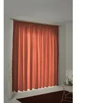 Wirth Vorhang Warnow (1 St), Kr&auml;uselband, blickdicht, Chenille, 270 g/m2 rot 132 cm