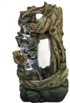 AcquaArte Gartenbrunnen Wasserfall SARTENE, Komplettset mit LED-Beleuchtung,...