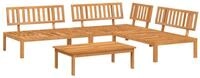 vidaXL Gartenlounge-Set, 4-tlg. Garten-Sofagarnitur aus Paletten Massivholz...