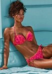 Venice Beach Push-Up-Bikini Kensi mit Kontrasth&auml;kelkante