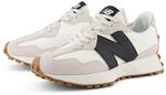 Sneaker NEW BALANCE "327", Damen, Gr. 43, wei&szlig; (moonbeam), Leder, Synthetik, Schuhe