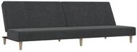 vidaXL Sofa Schlafsofa 2-Sitzer Dunkelgrau Stoff