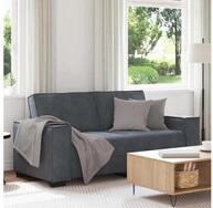 vidaXL Sofa, 2-Sitzer-Sofa Dunkelgrau 140 cm Samt