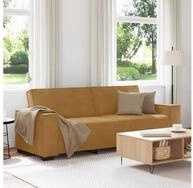 vidaXL Sofa vidaXL 3-Sitzer-Sofa Braun 220x78x84 cm Samt