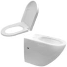 Sanicomfort Tiefsp&uuml;l-WC Sanicomfort Wand-WC Set "Cozy" Wei&szlig; Gl&auml;nzend mit...