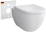 Alpenberger Tiefsp&uuml;l-WC - Wand WC Sp&uuml;lrandlos mit WC Sitz mit Absenkautomatik