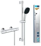 Grohe Badarmatur Precision Trend Thermostat-Brausebatterie mit Brausegarnitur 600 mm