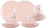 Geschirr-Set SELTMANN WEIDEN "Kaffeeservice Amina 18er Set", rosa (ros&eacute;), 18,