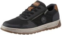 Sneaker RIEKER, Herren, Gr. 47, bunt (dunkelblau, braun), Nubuklederimitat, unifarben