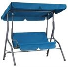 Casaria Hollywoodschaukel, 1 tlg., 2 Sitzer wetterfest Atlantik Blau 200kg...
