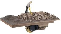 Faller Modelleisenbahn-Figur H0 Bauarbeiter mit Kompressor Bemalt, Stehend 180693,