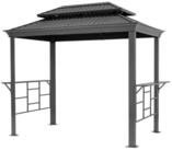 TOOLPORT Pavillon BBQ Grillpavillon, mit 0 Seitenteilen, mit 2 Seitenablagen