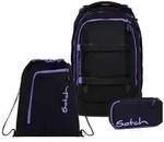 Satch Schulranzen Schulrucksack-Set PACK Purple Phantom 3-teilig (3-teilig),