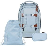 Satch Schulranzen Schulrucksack-Set PACK Nordic Ice Blue 3-teilig (3-teilig),
