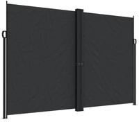 vidaXL Seitenmarkise Sichtschutz Windschutz Ausziehbar Schwarz 220x1000 cm