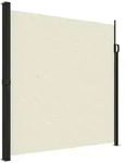 vidaXL Seitenmarkise Sichtschutz Windschutz Ausziehbar Creme 200x500 cm