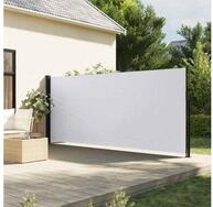 vidaXL Markise Seitenmarkise Ausziehbar Wei&szlig; 180x500 cm