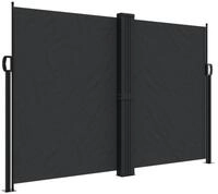 vidaXL Seitenmarkise Sichtschutz Windschutz Ausziehbar Schwarz 160x600 cm