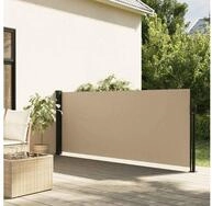 vidaXL Seitenmarkise Seitenmarkise Ausziehbar Beige 120x500 cm