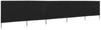 vidaXL Sonnensegel, 5-teiliges Windschutzgewebe 600 x 160 cm Schwarz