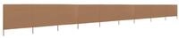 vidaXL Sonnensegel, 9-teiliges Windschutzgewebe 1200 x 120 cm Taupe