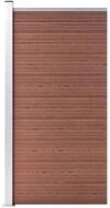 vidaXL Gartenzaun Zaunelement WPC 95x186 cm Braun, (1-St)