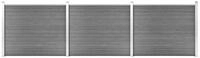 vidaXL Gartenzaun Zaunelement Set WPC 526x146 cm Grau, (1-St)