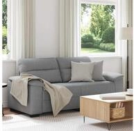 vidaXL Sofa, 2-Sitzer-Sofa Hellgrau 140 cm Stoff
