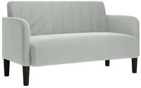 vidaXL Sofa Zweisitzer-Sofa Hellgrau 109 cm Samt, 1 Teile