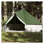 vidaXL Tipi-Zelt, Tipi-Familienzelt 12 Personen Gr&uuml;n Wasserdicht