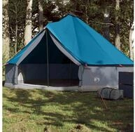 vidaXL Tipi-Zelt, Tipi-Familienzelt 6 Personen Blau Wasserdicht