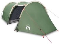 vidaXL Tunnelzelt, Campingzelt 4 Personen Gr&uuml;n Wasserdicht