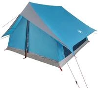 vidaXL Tunnelzelt Familienzelt mit Dach Blau und Grau 315 x 286 x 200 cm, (1...
