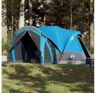 vidaXL Angelzelt, Tipi-Familienzelt 8 Personen Blau Wasserdicht