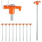relaxdays Zelthering Felsbodenhering 10er Set, orange