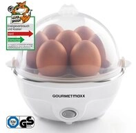GOURMETmaxx Eierkocher Eierkocher F&uuml;r 7 Fr&uuml;hst&uuml;ckseier, 350 W, Eierkocher...