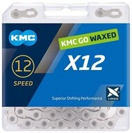 KMC Fahrradkette KMC X12 Fahrradkette 12-fach, 126 Glieder, gewachst, silber -