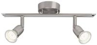 Brilliant Deckenleuchte Loona, Warmwei&szlig;, Lampe Loona LED Spotrohr 2flg eisen 2x
