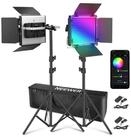 Neewer Videoleuchte RGB660 PRO II 2 St&uuml;ck 50W RGB LED Videoleuchte Panel Set,...