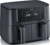 Severin Fritteuse FR 2463 Hei&szlig;luftfritteuse Black Line Dual, 2600 W