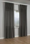 GARDINIA Gardine Schal mit Gardinenband Strukturdeko (1 St), verdeckte...