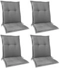 Beautissu Sitzauflage 4x Set Premium Gartenstuhlauflage Niedriglehner...