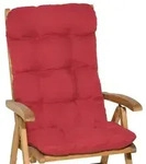 Beautissu Hochlehnerauflage Hochlehner Auflage Flair HL, 120x50x8cm, Rot,...