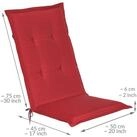 Beautissu Hochlehnerauflage Gartenstuhlauflage Loft HL Rot, 120x50x6cm, Polster